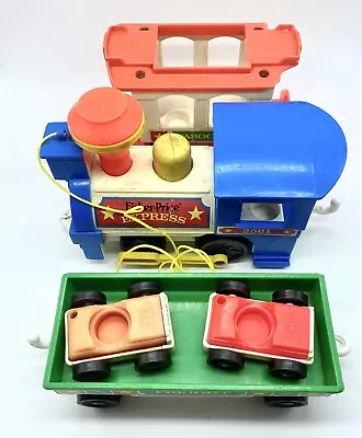 Little People Express Train 2581 Engine Caboose Freight Cars 1986 Vintage FP • $14.99