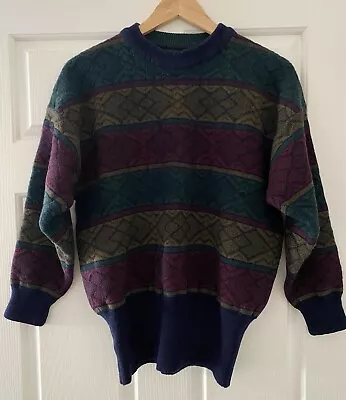 LIMNOS  Sz M Women’s Pure Wool Jumper Sweater Knit Coogi Cosby Australia Vintage • $49.90