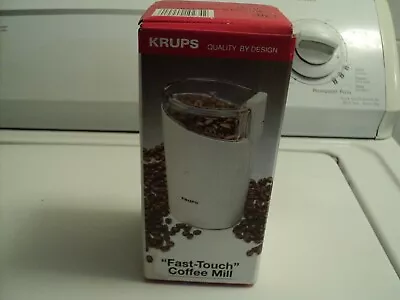 KRUPS  Fast-Touch  Coffee Mill Bean Grinder 203- White- New • $14.99