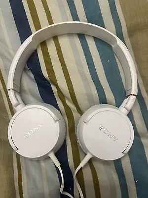 Sony MDR-ZX100 Headband Headphones - White • $10