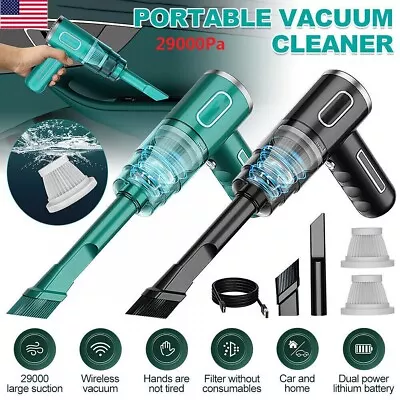 29000pa Cordless Hand Held Vacuum Cleaner Mini Portable Car Auto Home Wireless • $20.99