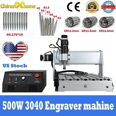 MINI CNC 3040 3-axis Router 500W Engraving Cutting/Milling Machine 110V US Stock • $798