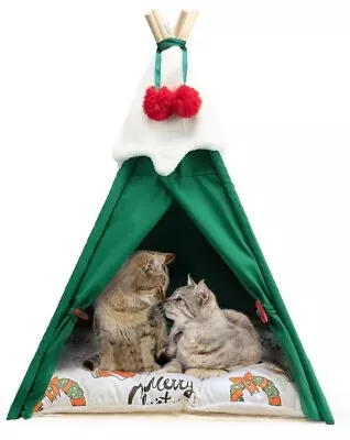 NEW Copaw Teepee Tent Pet Cushion Bed Up 25lb Indoor Cats Dogs Rabbits Ducks • $39.19