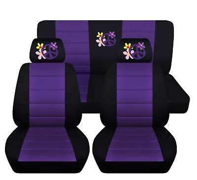 Flower Power Car Seat Covers Fits 2005 To 2010 Volkswagen Beetle  • $169.99