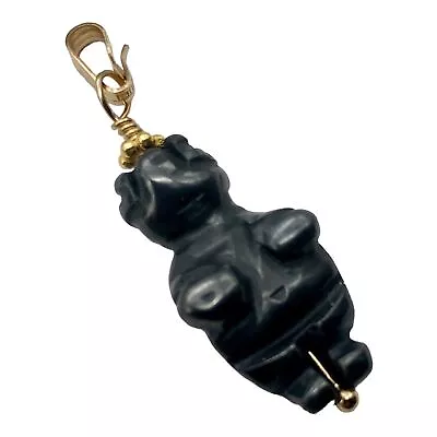 Hematite Goddess Of Willendorf Pendant Necklace|Semi Precious Stone Jewelry • $27.99