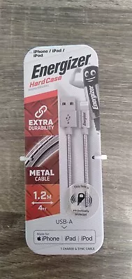 Energizer Iphone Steel Cable 1.2 Metre Each (Silver) • $25