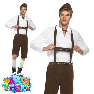 £21.99 • Buy Oktoberfest Costume Bavarian Man Adult Mens Beer Lederhosen Fancy Dress Outfit