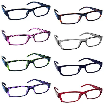 Reading Glasses Mens Womens Lightweight Designer Style UV Reader UVR32 • £2.99