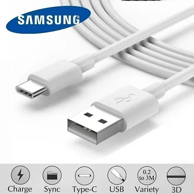 Genuine Samsung Galaxy A20 A40 A50 A70 A8 A9 USB-C Fast Charger Cable Lead • £3.27