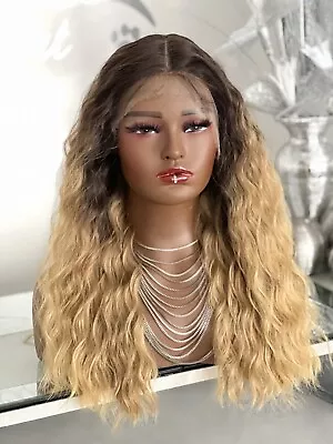 £1.70 • Buy Curly Wigs For Women And Men Lace Front Wig Glueless Heat Resistant Hair Blonde