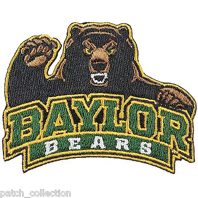 Baylor Bears Primary Logo Embroidery Iron On Patch Hat Football Green NCAA • $8.95