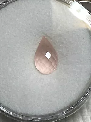 One Pink Quartz Briolette 13x8 Mm Drilled Clean Loose USA • $7.99