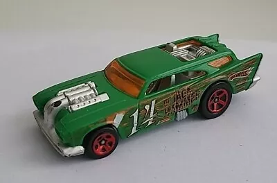 Vintage Hot Wheels Jack Hammer Demolition Derby Green Car 1:64 • $12