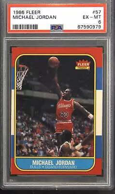 1986 Fleer #57 Michael Jordan PSA 6 • $4299