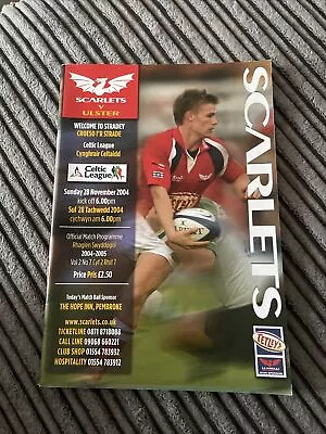 2004 Scarlets V Ulster Celtic League Club Rugby Union Programme Vgc • £3.75