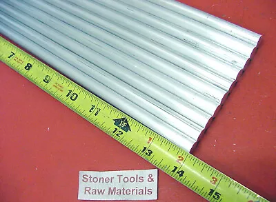 10 Pieces 5/8  ALUMINUM 6061 ROUND ROD 14  LONG T6511 Solid Extruded Bar Stock • $35.69