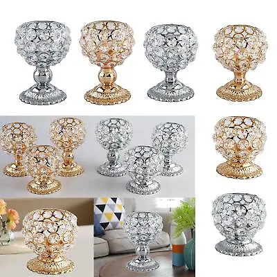 £13.10 • Buy Crystal Tea Light Candle Holder Candelabra Candlestick For Home Office Table