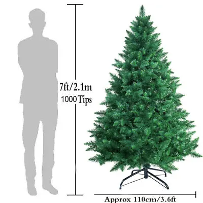 5/6/7ft Artificial Green Xmas Christmas Tree W/Metal Stand Home Holiday Decor • $31.34