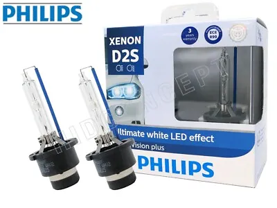 Philips D2S WhiteVision PLUS HID Xenon Headlight Bulbs | 85122WHV2 | Pack Of 2 • $149.99