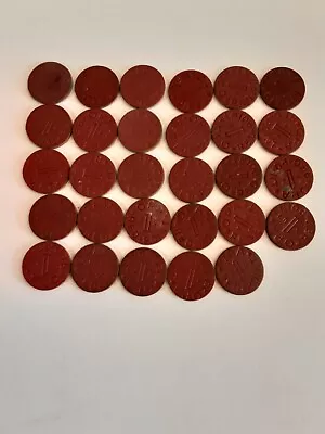 Vintage WWII OPA Red Point Food Ration Tokens Full Set Minus MV (1) • $34.99