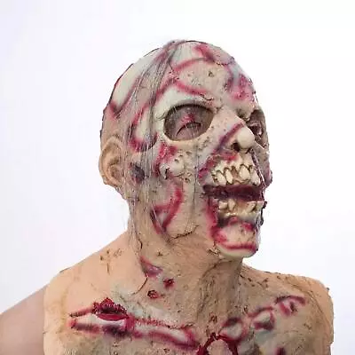 Walking Dead Full Face Zombie Mask Resident Evil Monster Halloween Mask • £13.99