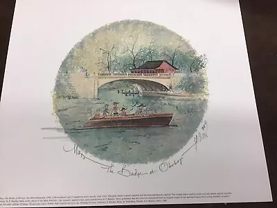 P. Buckley Moss Art PrintThe Bridge At OKOBOJIMINT UNFRAMED.    S/N • $85