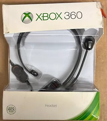 Microsoft Official Xbox 360 Wired Headset - Black NEW BOX DAMAGED • £5.99