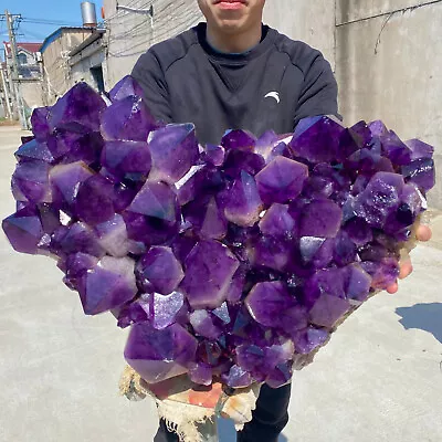 58.6lb Large Natural Amethyst Geode Cluster Quartz CRYSTAL Uruguay Cathedral • $2484