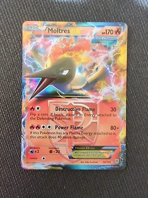 Pokémon TCG Moltres-EX Black And White Plasma Storm  14/135 Holo Holo Rare EX • $14.99