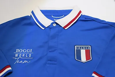 BOGGI Milano Men’s XL Blue France Polo Shirt • $21.99