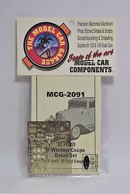 Model Car Garage 2091 1/25 1932 Ford 3-Window Coupe Photo Etched Detail Set • $15.99