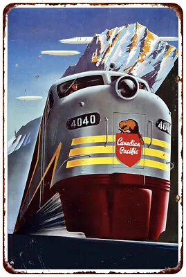 Canadian Pacific Railroad Poster Vintage Look Reproduction Metal Sign • $21.95