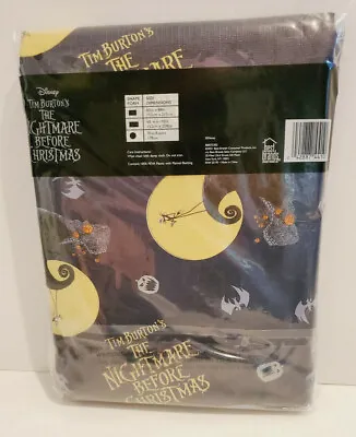 Disney Nightmare Before Christmas Vinyl Tablecloth Jack Skellington Hill 60x102 • $9.99