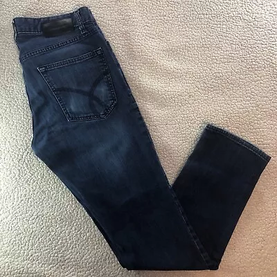 Calvin Klein Jeans Men’s Slim Straight Dark Wash Low Rise W30 L32 Jeans • $17.99