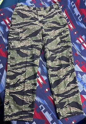 Vtg 70s US Army TIGER STRIPE Camo Pants Special Forces Combat Fatigue Vietnam • $179.99