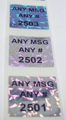 TLW75c 3/4  Square Custom Print Standard Holographic Hologram Label Stickers • £13.45