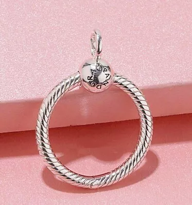 Authentic Pandora Silver Pendant Moments O Pendant Medium #398256 • $42.79