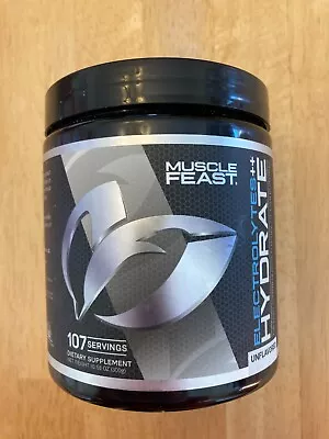 Muscle Feast Hydrate + Electrolytes 107 Servings Unflavored Workout Powder • $29.99