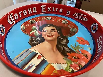 Victoria Corona Extra 13  Metal Beer Modelo Cerveza Serving Tray • $17