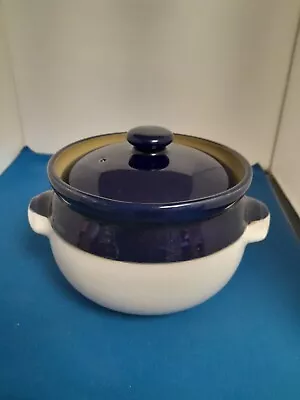 Vintage Denby Potpourri Blue & White Covered Casserole Dish • £16