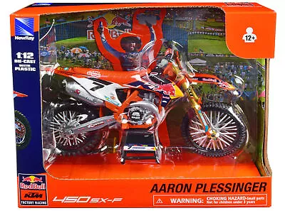 KTM 450 SX-F Motorcycle #7 Aaron Plessinger  Red Bull KTM Factory Racing  1/12 D • $37.83