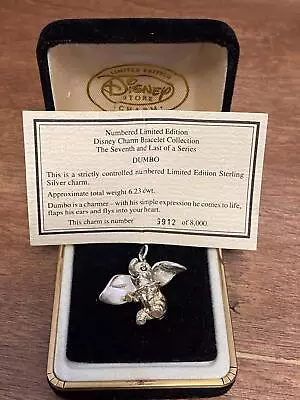 Vintage Disney Sterling Silver Limited Edition Dumbo Charm New Old Stock • $48.99