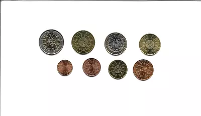 $29.99 • Buy Portugal  1 2 5 10 20 50 1 2 EURO 2002 UNC X 8 Coins Portuguese 1 COMPLETE Set