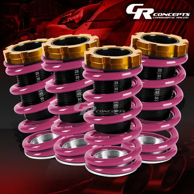 Black Scaled 1-4 Drop Height Adjustable Coilover For 88-00 Civic Eg/ek/dc Purple • $32.16