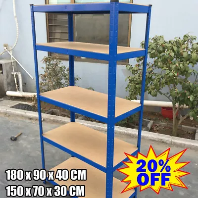 Heavy Duty Warehouse Racking Garage Shelving Storage Shelves Metal Shelf Unit • £22.20