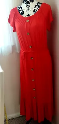 £6.49 • Buy Fabulous Stretchy Peacocks Midi Dress On /off Shoulder Size 14