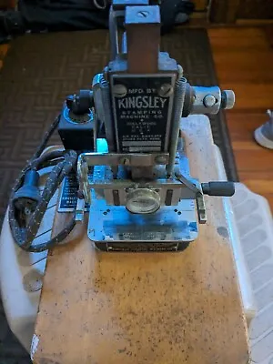 Vintage Kingsley Hot Foil Stamping Embossing Machine Heats UP • $189.99