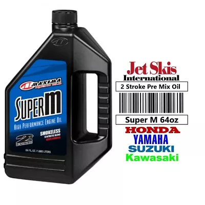 Maxima Super M 2 Stroke Racing Pre Mix Oil 64 Oz Half Gallon 2 Stroke FAST SHIP • $39.89