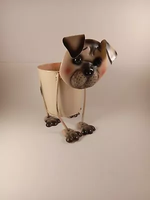 Metal Dog Planter • $17