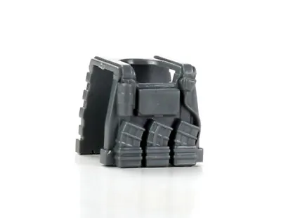 Gray E1 Tactical Army Vest Compatible With Toy Brick Minifigures SWAT • $1.67